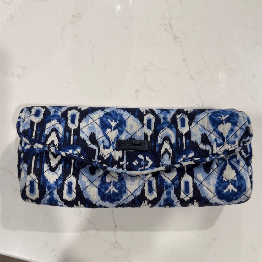 Vera Bradley Navy and White Quilted Clutch